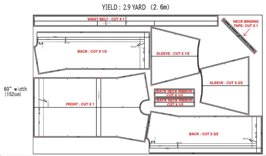 DXF/PDF Isolation Gown pattern