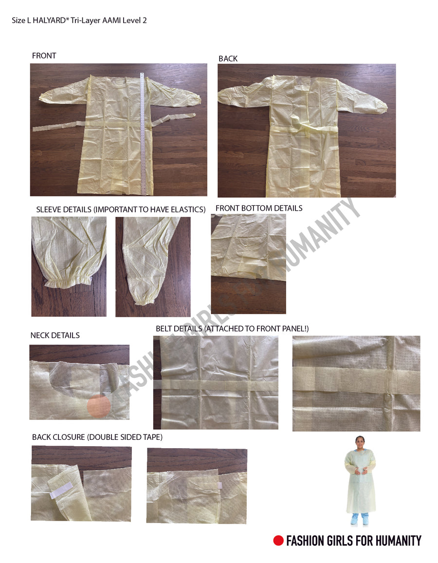 (Pouce) paquet de dessin de robe d'isolement médical