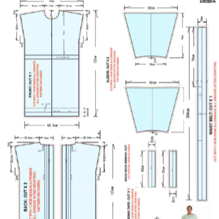 Dessin de Robe d'Isolement Médical (Métrique) et paquet technique